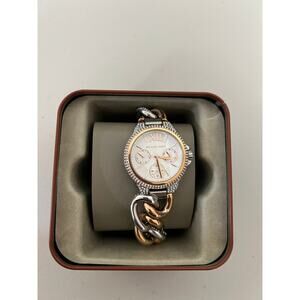 Michael Kors MK6843 Mini Camille Pavé Two-Tone Curb-Link Watch